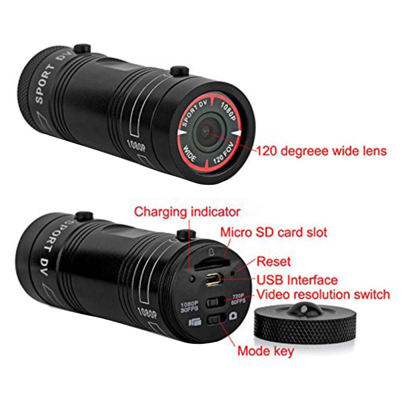 Mini F9 HD 1080P Helmet Camera